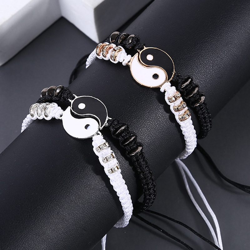 

Alloy Hand-woven Couple Bracelet Taiji Bagua Rope Chain Wholesale 100Pcs/Lot