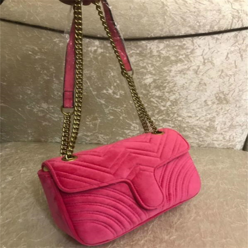 

Designer velvet bags handbag women shoulder bag designer Handbags purses gold chain fashion crossbody bag, Freight difference