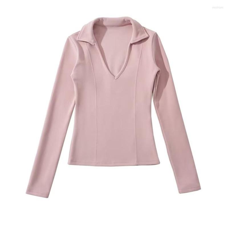

Women's T Shirts Winter Solid Color Long Sleeve Lapel Leggings Gray, Black