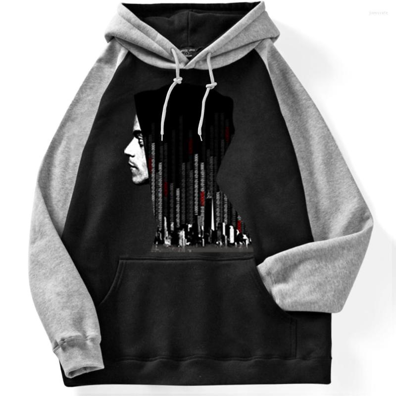 

Men' Hoodies Cool Black Tech Outfit Man Pullovers Trendy Side Face Printing Hoodie Mens Fashion Brand Pullover For Male Warm, Dark blue gray