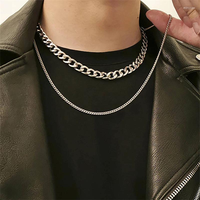 

Chains Cuban Link Chain Necklace For Men Woman Basic Metal Gold Silver Color Male Choker Colar Punk Jewelry Gifts