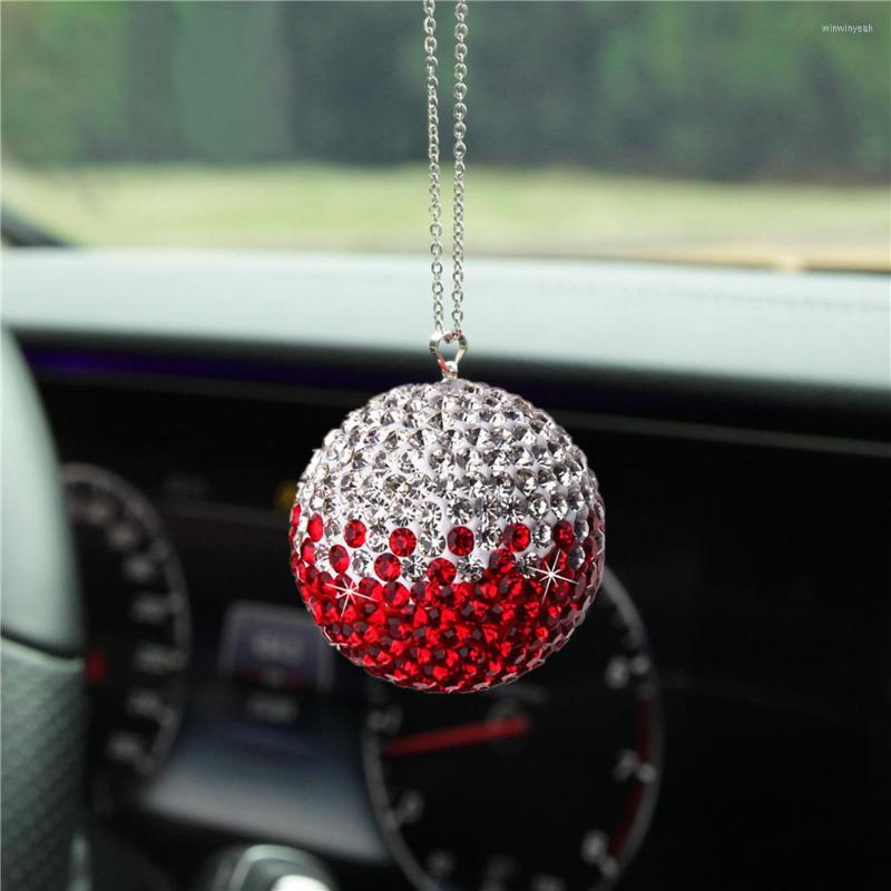 

Interior Decorations Soft Clay Craft Automobile Decor Car Pendant Crystal Rhinestone Rearview Mirror Charm Hanging Ornament Decoration