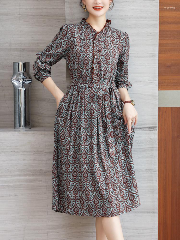 

Casual Dresses High Quality In Print Spring Summer Long Sleeve For Women Pullover Loose Dress, Style 2