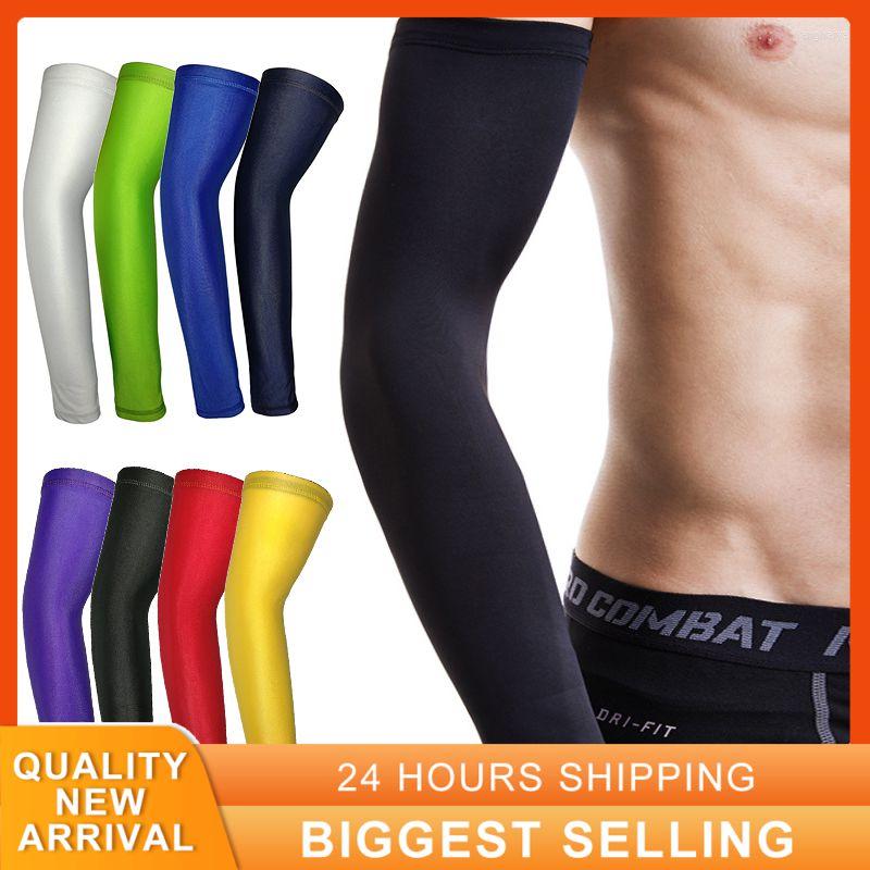 

Knee Pads Breathable Sunscreen Arm Compression Sleeve UV Protection Running Volleyball Cycling Basketball Sports Warmers 2023, Yellow