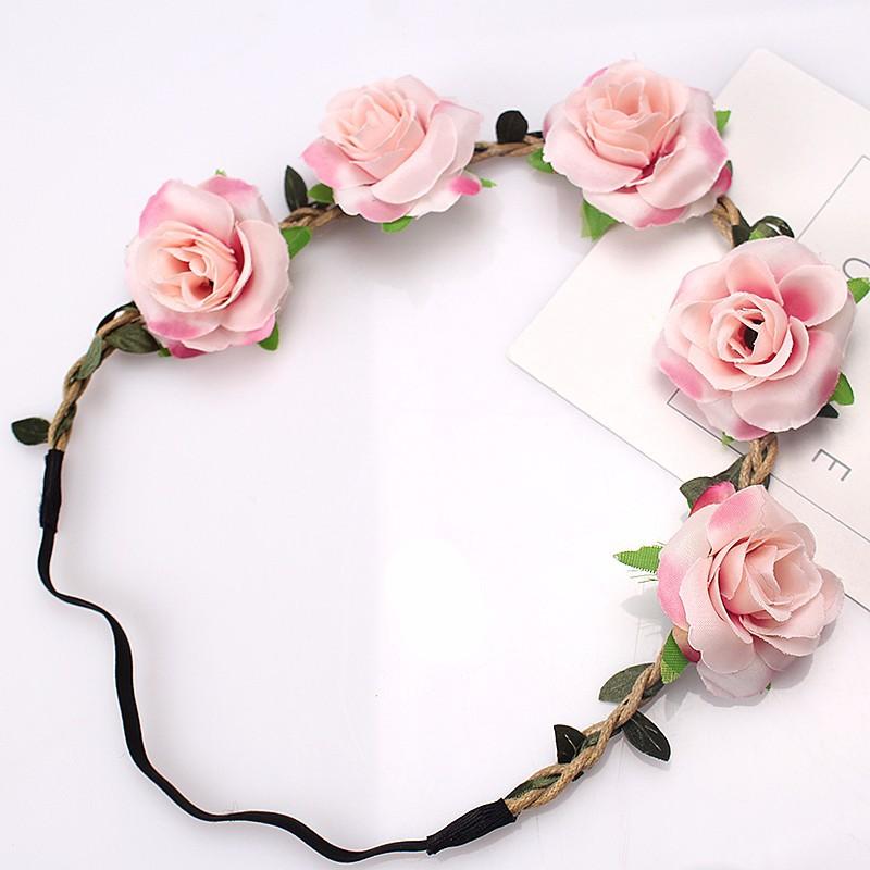

Hair Accessories Girls Flowery Headband Lovely Baby Girl With Flower Red Multicolor Women Wedding
