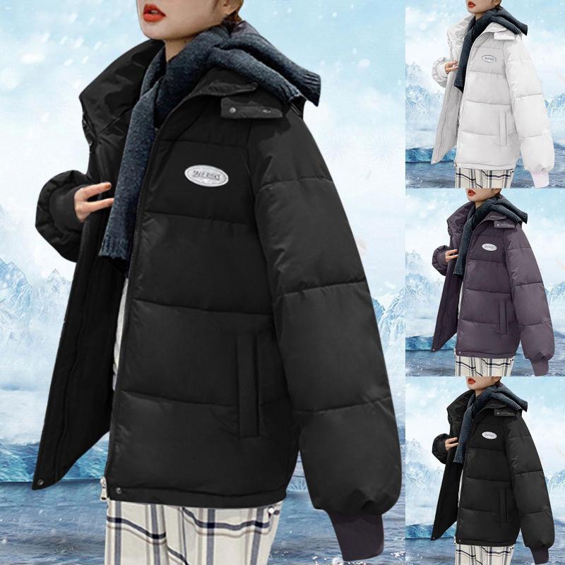 

Women' Jackets Down Sweater Hooded Women' 2023 Long Winter Coat Vest Sleeve Warm Mid-length With Pockets Quilted, Black
