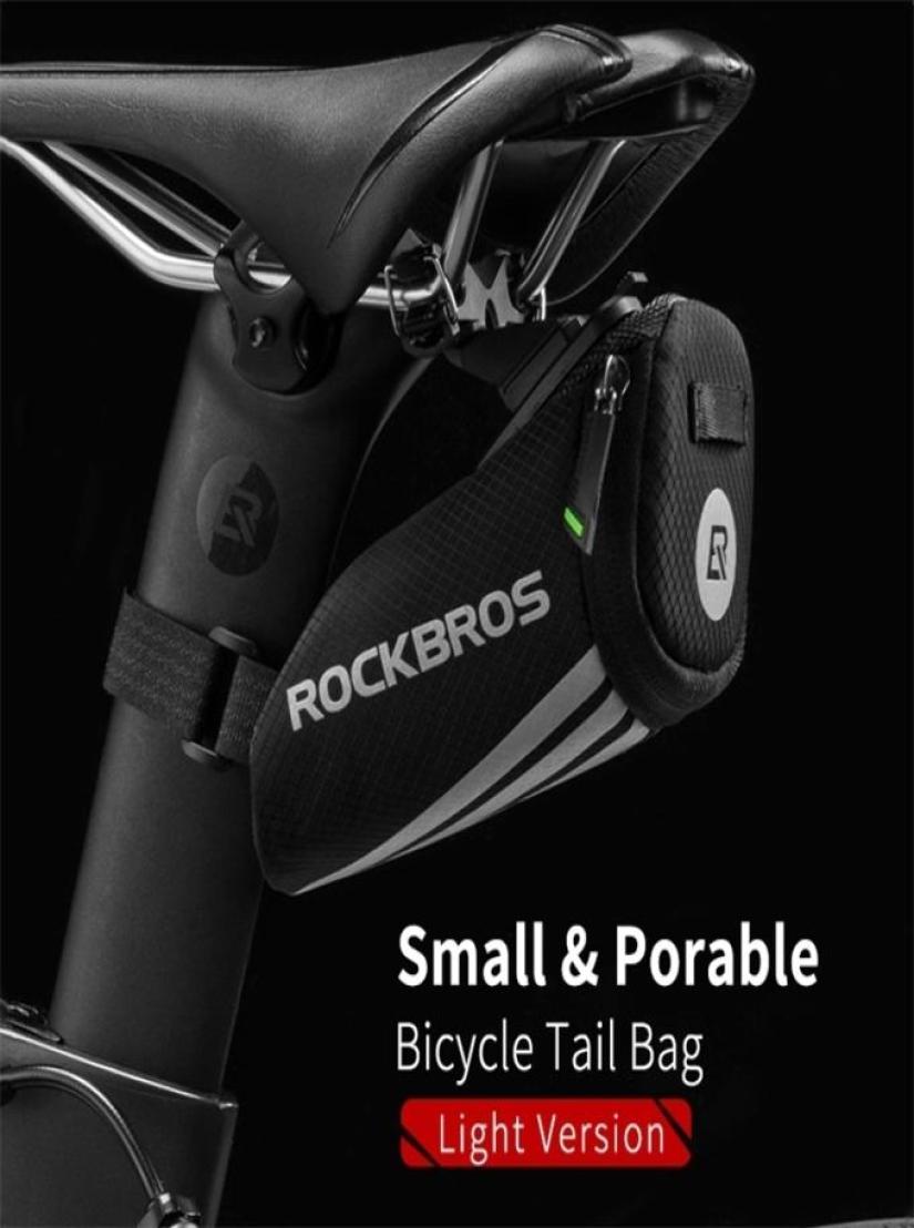 

ROCKBROS Mini Portable Bicycle Bag Reflective Saddle Bag MTB Road Cycling Nylon Tail Bag Seatpost Panniers Bike Accessories 2207217147320, C28-1