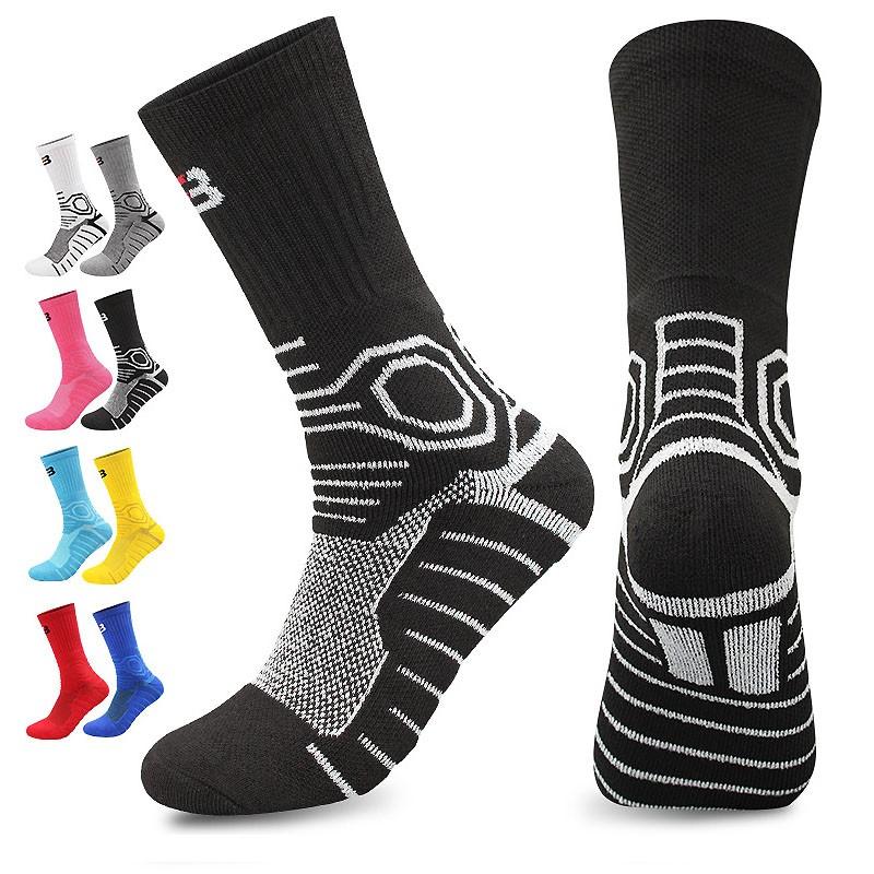 

Sports Socks High Quality Mens Basketball Cycling Cotton Towel Bottom Non-slip Sweat Absorption Outdoor, Black