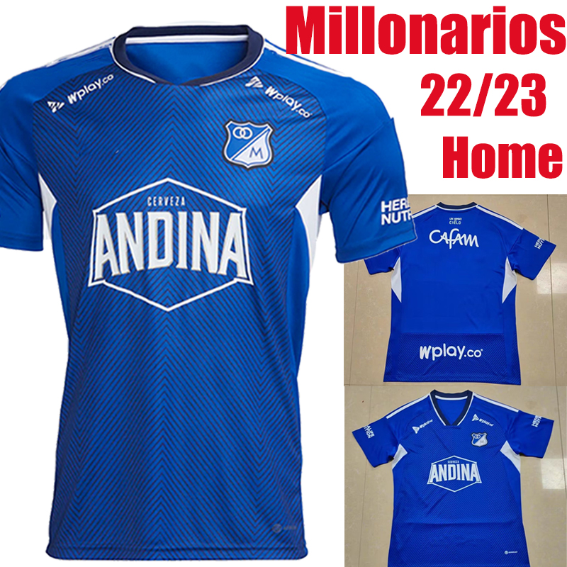 

2023 Millonarios F.C.CASTRO Soccer Jerseys VASQUEZ QUINONES GIRALDO PEREIRA VARGAS 22/23 Home Bule A. Del Valle H. Rojas Pedro Mens Football Shirts Uniforms, Baiwanfuweng 22-23 home