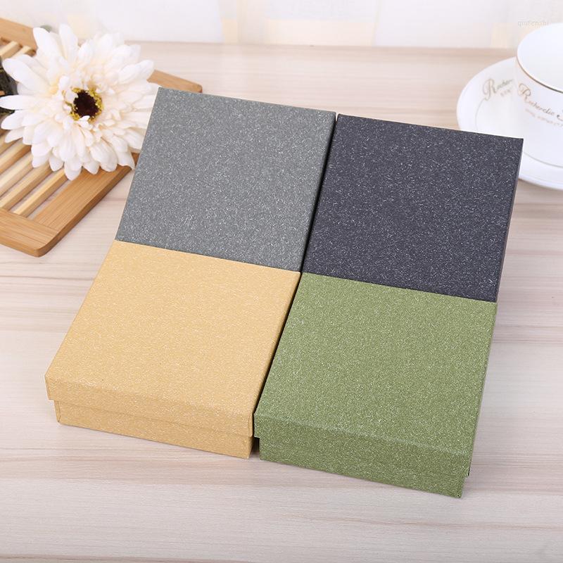

Jewelry Pouches Package 10 Pcs/Lot Candy Color Kraft Paper Boxes Necklace Gift Packaging Box Favour Vintage Cases Drop