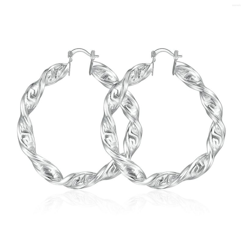 

Hoop Earrings Trendy Twisted Round 6cm For Women Girls Eardrop Fashion Jewelry Accessories Birthday Party Wedding