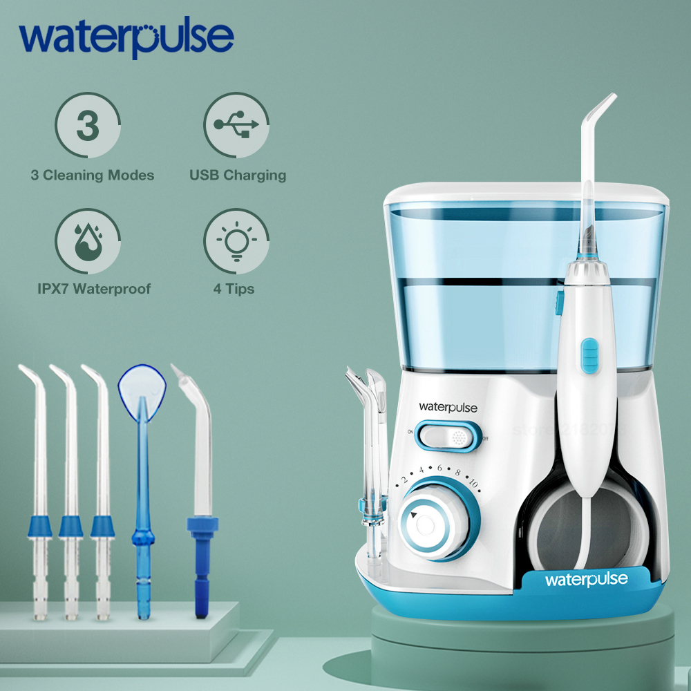 

Toothbrush Waterpluse Water Flosser Teeth Cleaner Dental Oral Irrigator Home Use 800ML Irrigation Household Tooth Pick Water Pick Jet 230220