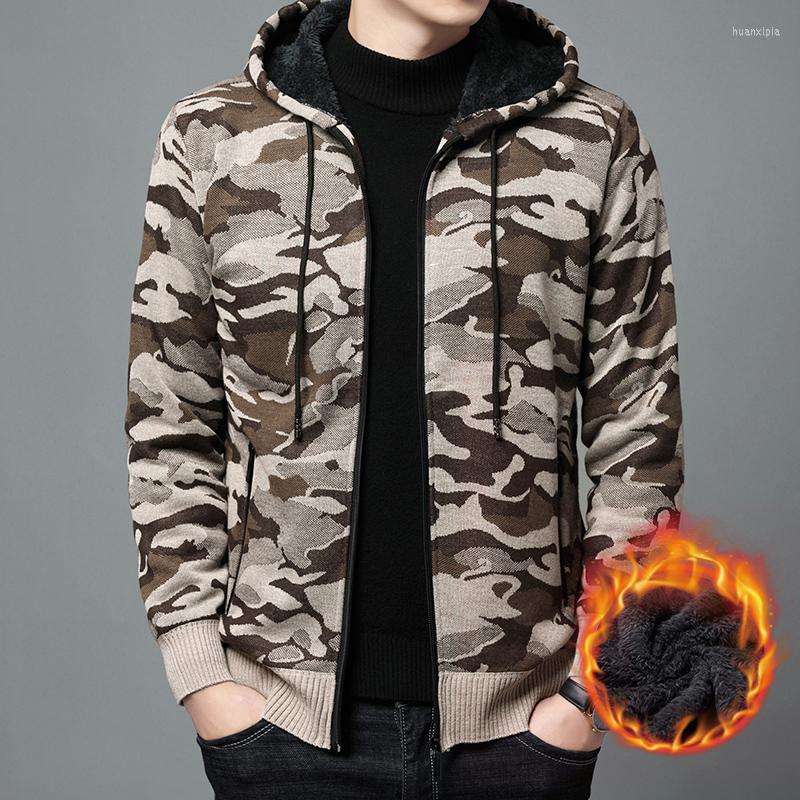 

Men's Hoodies Autumn And Winter 2023 Men's Versatile Fashion Camouflage Plush Sweater Shirt Warm Keeping Sports Casual Knitted Hoodie, Grey