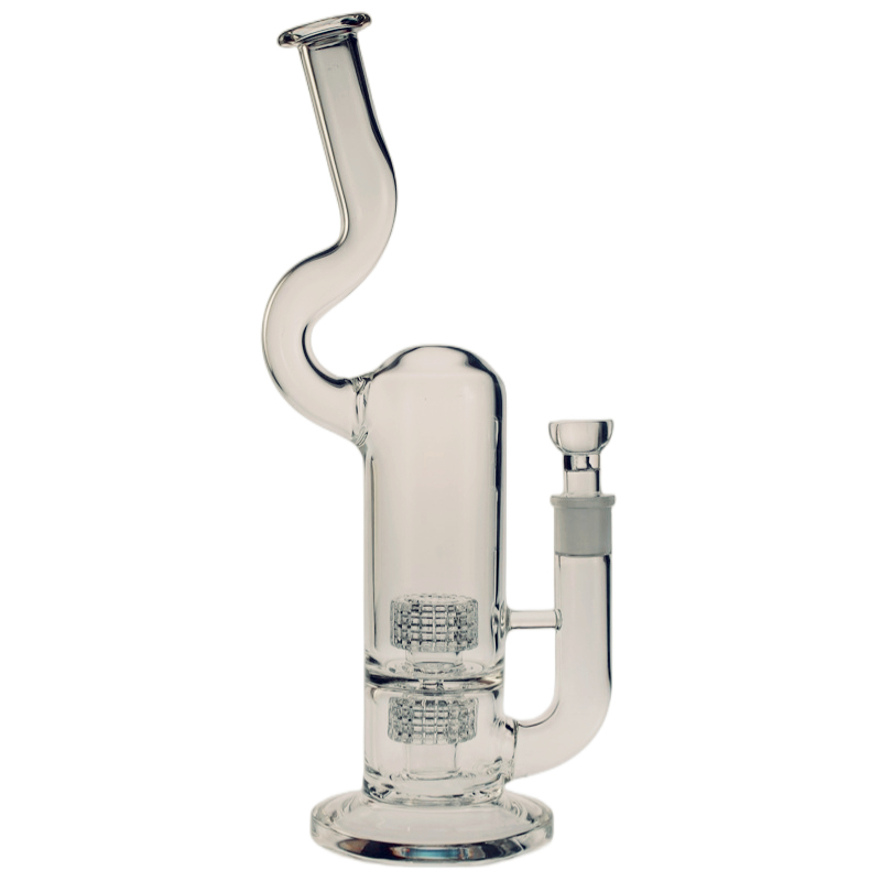 

SAML Hookahs 60 mm Stemless Tubes with Twin Matrix Percolates Bong Smoking Water Pipe Glass Dab Rig Joint Size 18.8mm PG3002 FC-200 FC-186