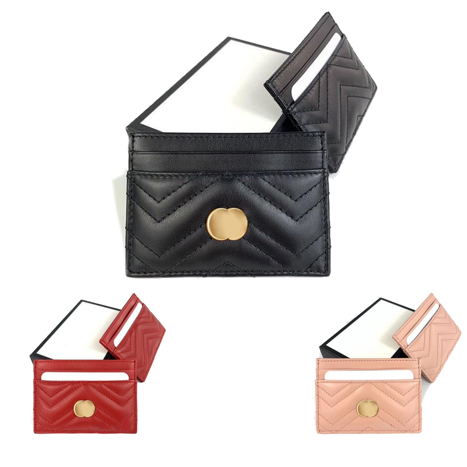 

Graffiti cards holder caviar wallets coin purse with box Womens mens Gift fashion Designer Leather little bee Matelasse Fragment cardholder key pouch wallet puese, Cc-black