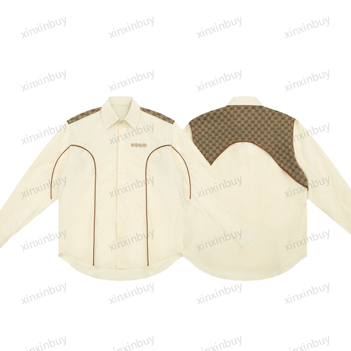 

xinxinbuy Men designer Tee t shirt 23ss Paris Panelled Letter jacquard fabric short sleeve cotton women white black Apricot khaki XS-2XL, 02