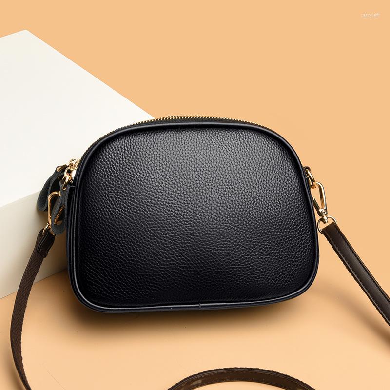 

Evening Bags Korean Fashion Trend Sling Purses And Handbags For Women Genuine Leather Shell Casual Vintage Lady Girl Shoulder Corssbody