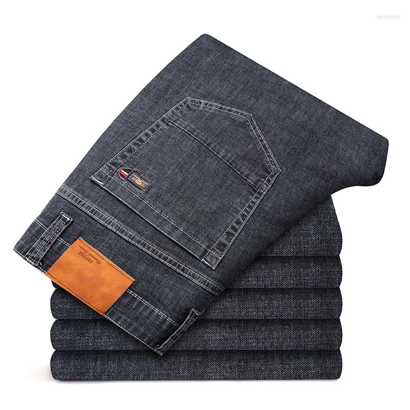 

Men's Jeans Brand 2023 Men's Fashion Business Casual Stretch Slim Classic Trousers Denim Pants Male Black Blue, 802-1 black