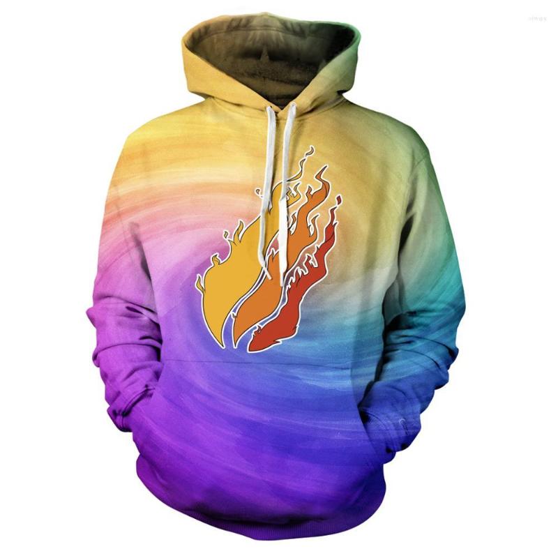 

Men's Hoodies Funny Three Fires 3D Print Mixed Colors Tide Brand S Weatshirt Unisex Sweatshirt Hip-hop Fashion Streetwear, W04335