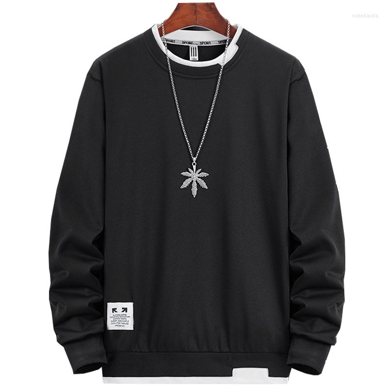 

Men' Hoodies Autumn Mens Sweatshirt O-Neck Long Sleeve Male Solid Color Casual Hip-Hop Streetwear Men Pullover Trendy Fashion 2023, Ym9888 black