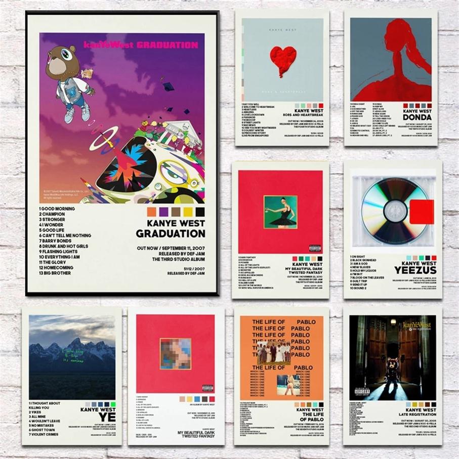 

Canvas Painting Kanye West Donda ed Life of Pablo Album Stars Posters And Prints Wall Picture Art For Home Room Decor Frameless246L