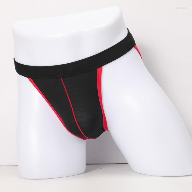 

Underpants 2 Pieces/ Lot Underwear Men Briefs High-fork Sports Modal Fabric Breathable Sexy Men's Male Panties, Light blue