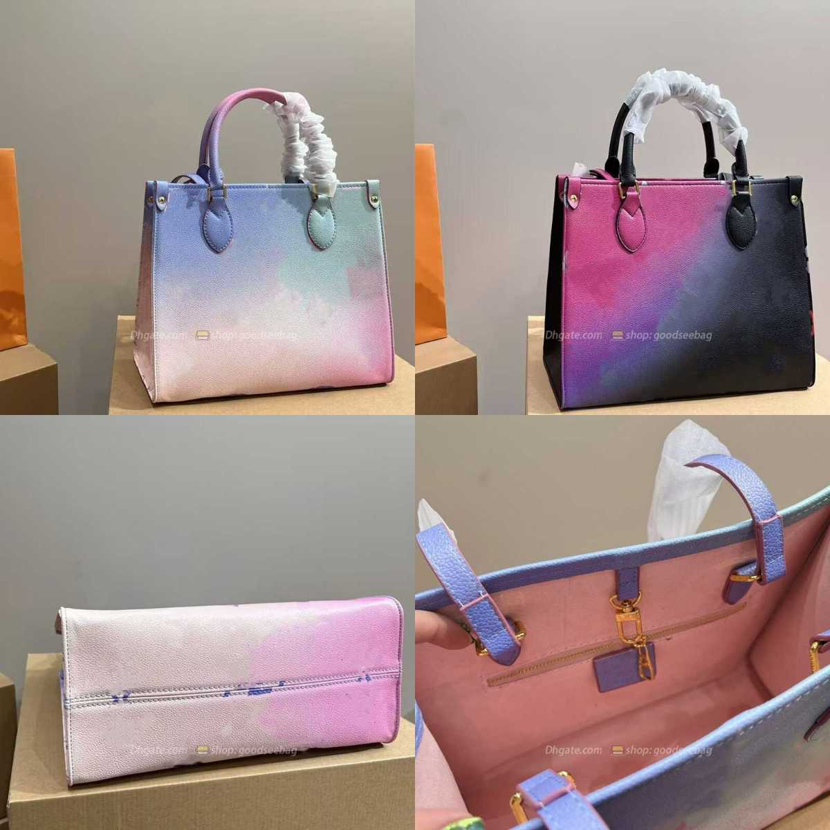 

Love you bag onthego colorful fashion designe circular tote underarm Bucket bags Fashion Designer lady tote handbag Women Cross body handbag Luxury leather