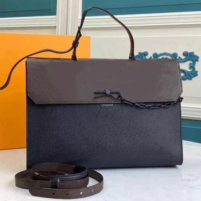 

7A quality designer fashion luxury single briefcase men women laptop bag designer men's and women's shoulderbag Business Briefcase Portfolios, Size:40*34*10cm
