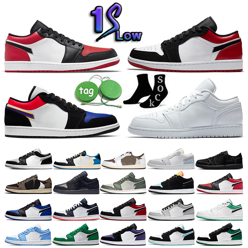 

2022 Designer Men Women Low 1s Basketball Shoes Black Toe Mocha UNC Green University Blue Tripe White Smoke Grey Shadow Washed Denim Laser True Sport Sneakers