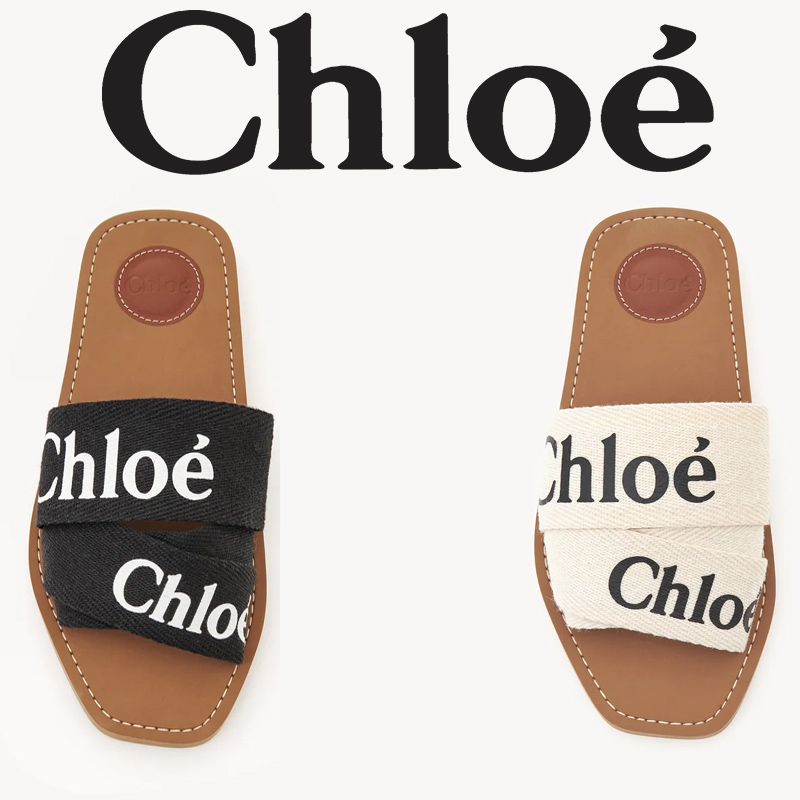 Cosplay Sale Replica Chloe Woody Flat Mule Black And White Summer Womens Fashion Beach Shoes Chloé Slide Sandals For Women Dupe Ladies Designer Foot