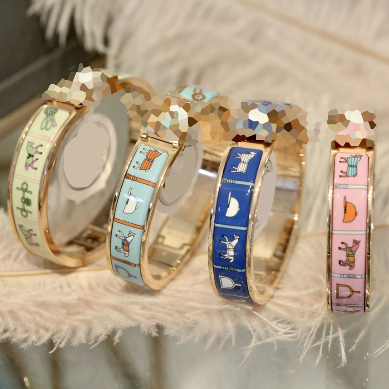 

12mm Enamel clic bangle for women charm bracelets new version for girl horse