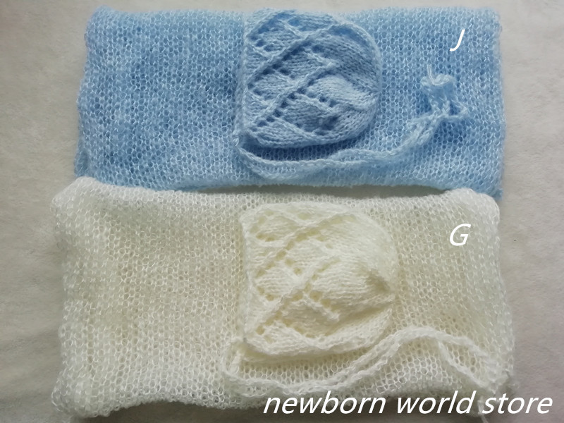 

Caps Hats born pography props mohair hat and wrap 230220