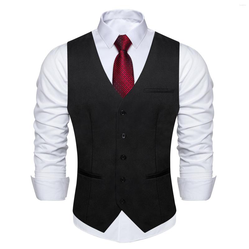 

Men' Vests Black Solid Rayon Polyester Men Suit Vest Wedding Party Formal Khaki Blue Red Business Blazer Waistcoat Drop DiBanGu, Md-0232