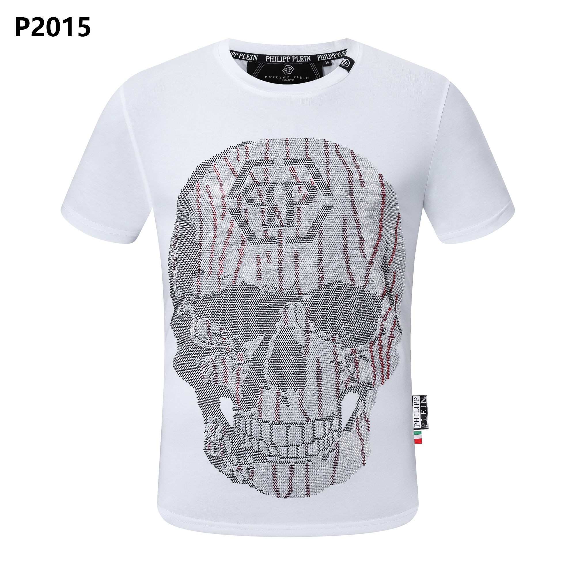 

Men designer philipp plein pp Skull Diamond t shirt Short sleeve Dollar Brown bear Brand O-Neck high Quality Skulls TShirt 04B