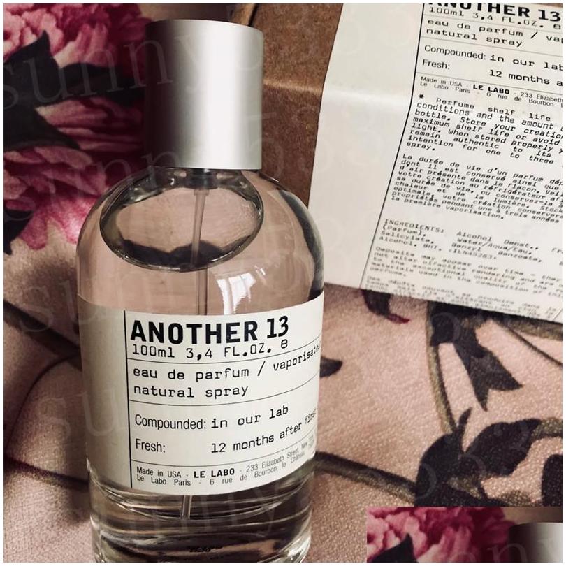 

Perfume Bottle Uni Natural Per Le Labo Another 13 100Ml For Man Woman Long Lasting Time High Fragrance Capacity Parfum Spray Drop De Dh8Am