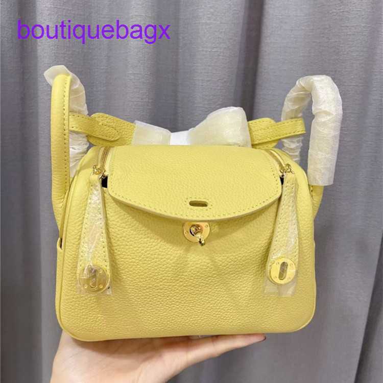 

Designer Lindi Bags H ermes on sale First layer cowhide women's bag 2023 new Bag Mini pillow Togo litchi pattern Single Shoulder MessengerHave Real Logo, Black4
