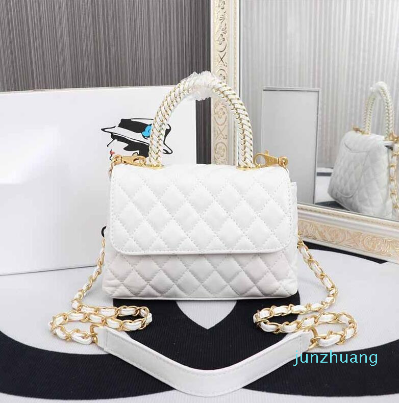 

Fashion designer tote bags luxury woman Handbag Shoulder Crossbody 1414 metal logo Purse Totes Leather female Shopping Bag classic twill lining chain handbags, Blue