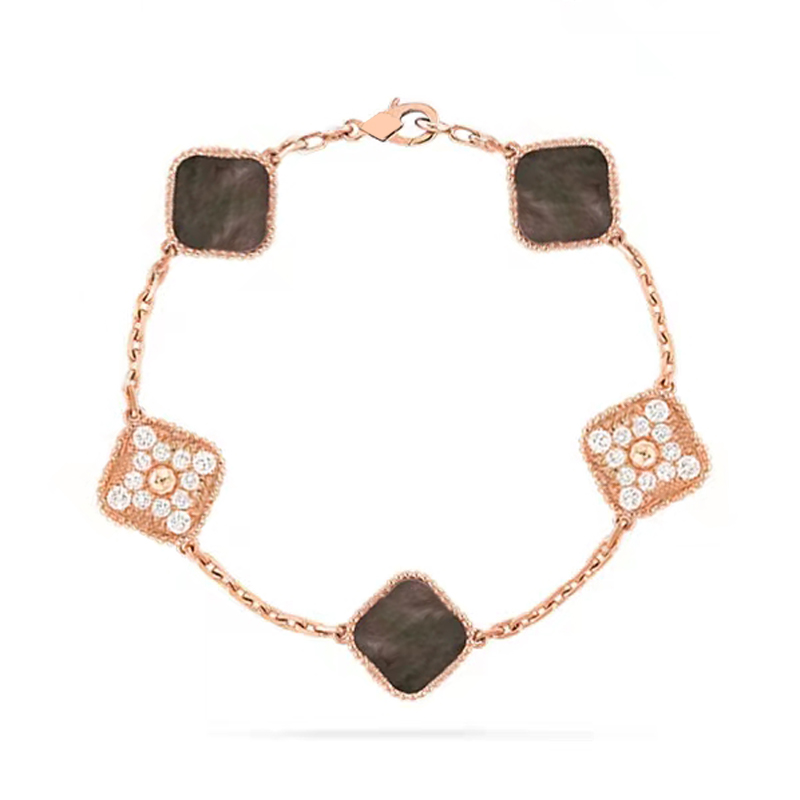 

18 style designer Four Leaf Clover chain Bracelet Bangle Chain 18K Gold Agate Shell Mother-of-Pearl for Women&Girl Wedding Mother' Day Jewelry Women gifts