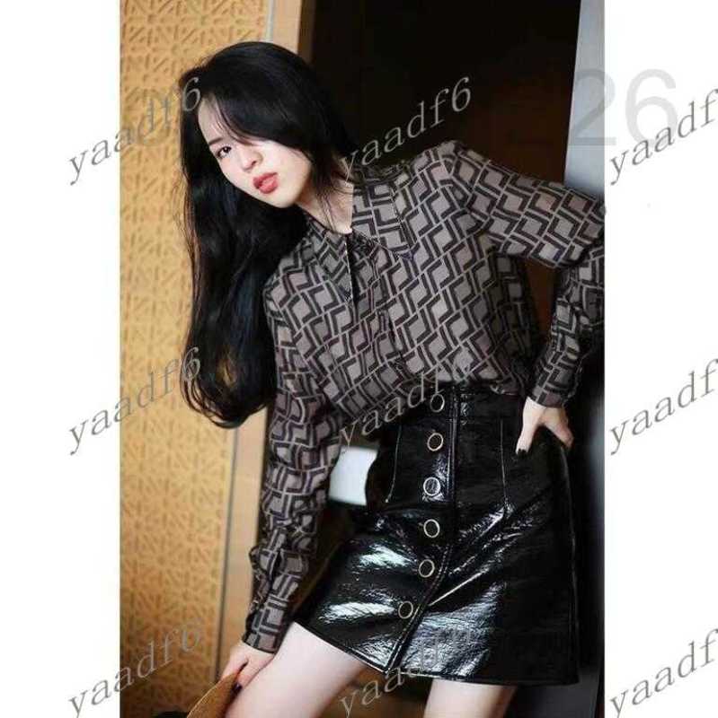 

designer 2023 Spring Fall Fashion Women' Blouses Designer Shirt Shirts Womens luxury lapel Diamond F letter print temperament women' top 7JJK, 111