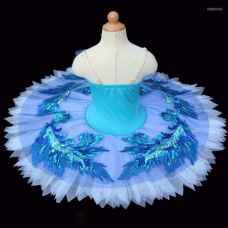

Stage Wear 2023 Girls Ballet Tutu Dress Gymnastics Leotard Diamond Pink Princess Ballerina Birthday Party Dance Costume Child Kids, Blue