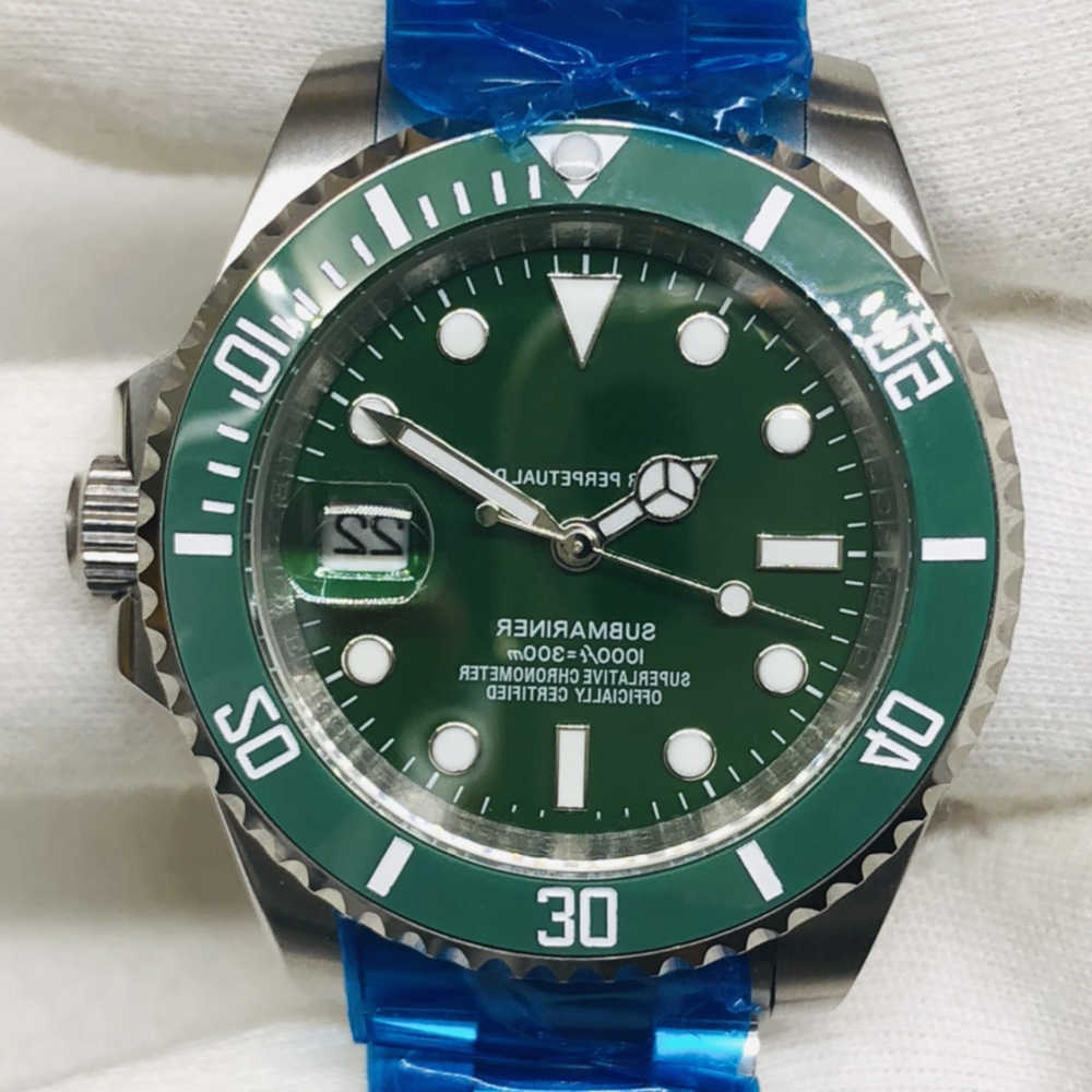 

Wristwatches Luxury Custom Bling Iced Out Watches White Gold Plated Moiss anite Diamond Watchess 5A high quality replication Mechanical MM3W, Diving green steel 44.5mm