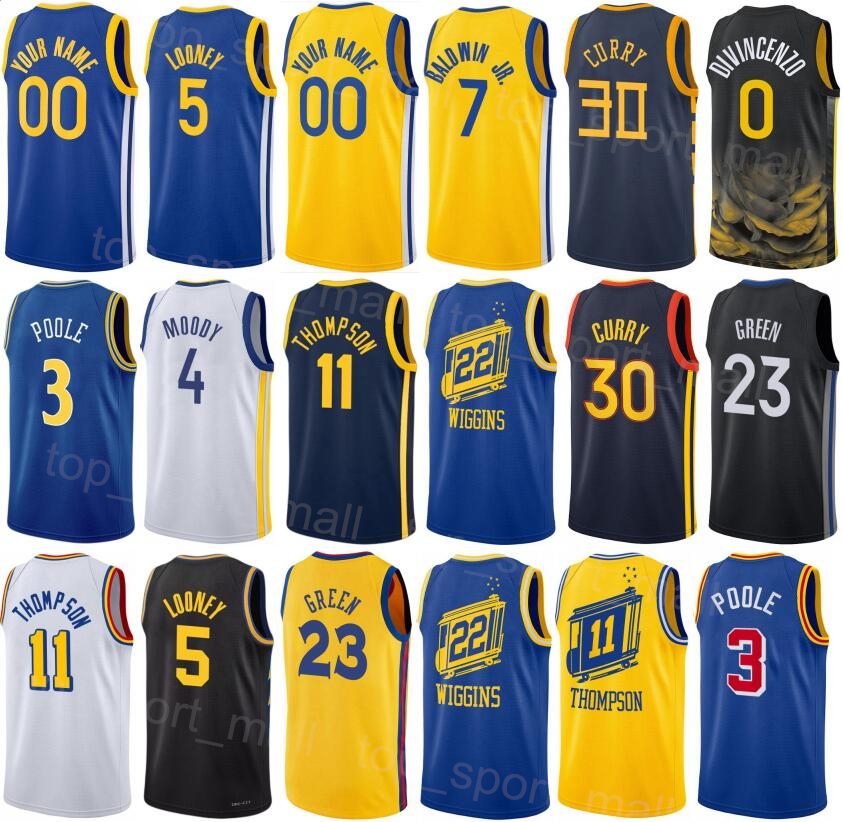 

Man Kids Printed Basketball Donte DiVincenzo Jersey 0 Patrick Baldwin Jr 7 Jonathan Kuminga 00 Klay Thompson 11 Poole 3 Draymond Green 23 Team Blue Black White Yellow