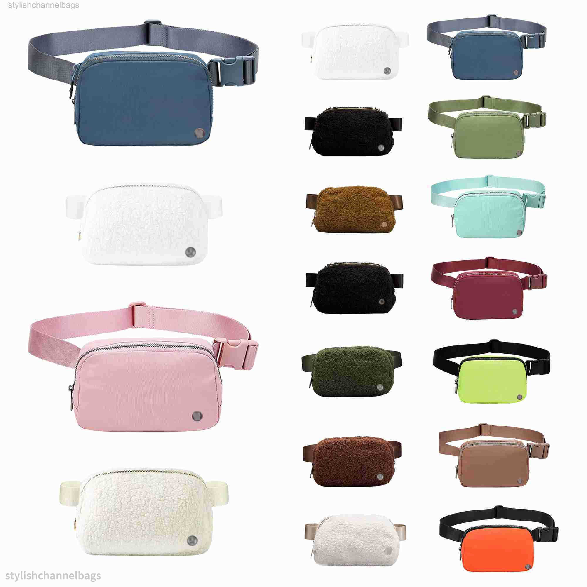 

Cross Body Waist Bags Womens bum lulu everywhere Fece chest Crossbody Bag Luxury designer yoga belt bag bumbag fanny pack nylon mens with brand handbag 0219/23, Nylon-black