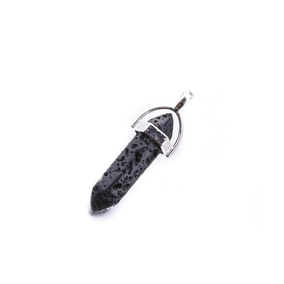 

Charms Hexagonal Prism Black Lava Stone Pendant For Diy Aromatherapy Essential Oil Per Diffuser Necklace Jewelry Women Drop Delivery Dhnib