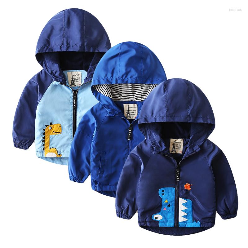 

Jackets Kids Hooded Outwear Jacket Coat Baby Boys Autumn Winter Zipper Sportswear Casual Cartoon Coats Childrens Clothes For 2-8 Years, Skyblue