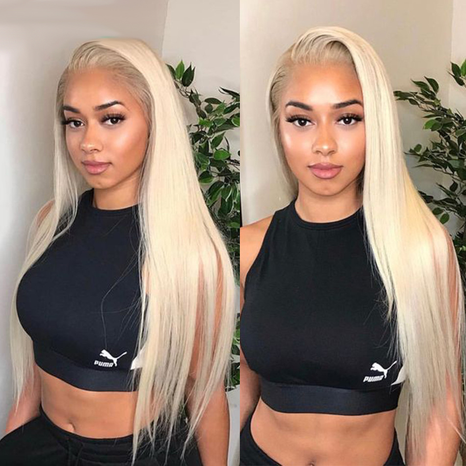 

Honey Blonde Color Brazillian Straight 13x6 HD Lace Front Human Hair Wigs Ormbre Lace Frontal Wigs for Black Women, Others color