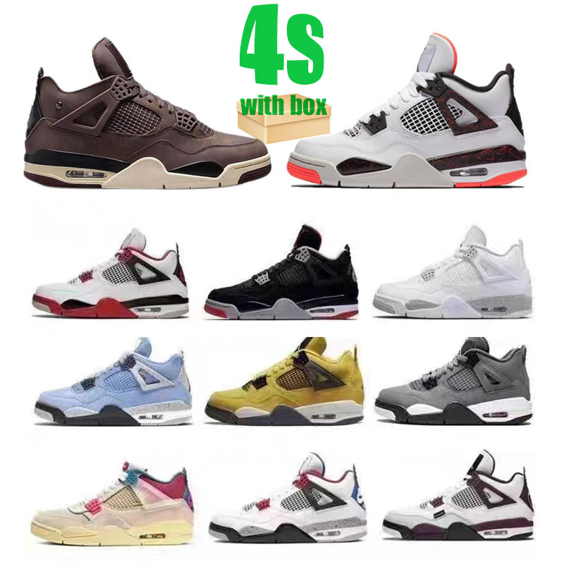 

Jump 4 Basketball Shoes Men women 4s military casual shoes Black Cat sail Red Thunder White Oreo Fairy Palm Jack Blue College infrared running Cool gray sneakers