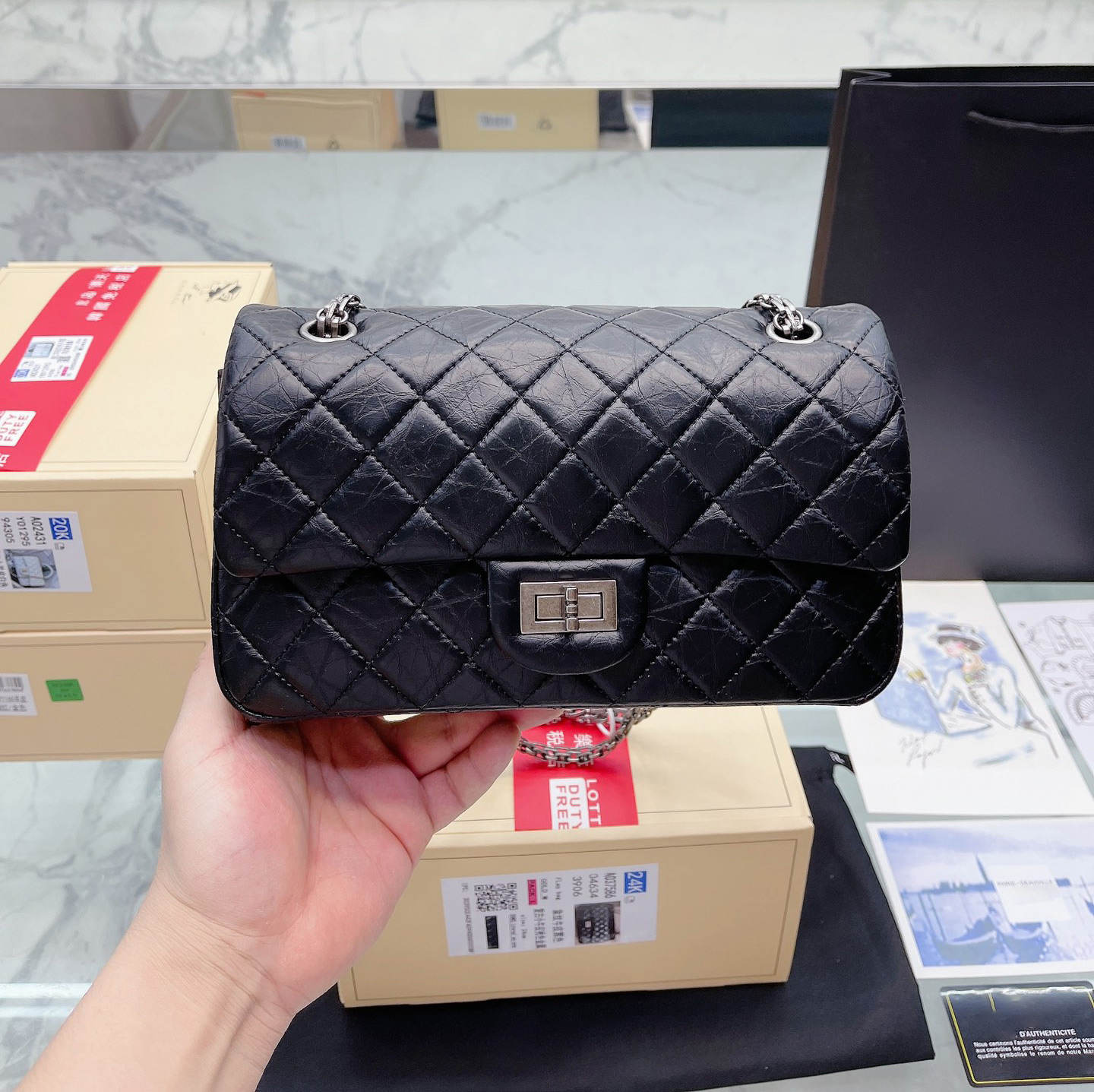 

Luxury Womens designer bags CF2.55 rhombus chain handbags sheepskin flip classic fashion handbags shoulder bag straddle leather bag
