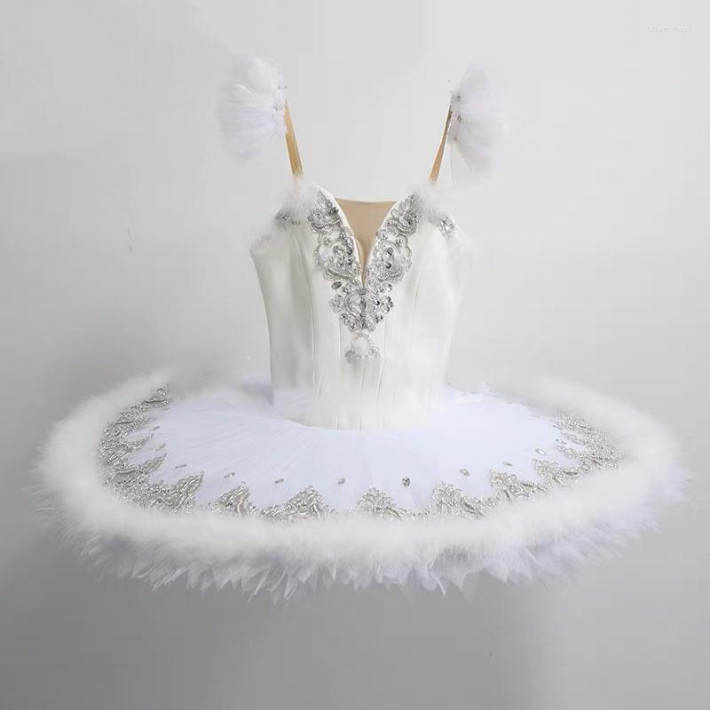 

Stage Wear 2023 Children And Women White Swan Lake Ballet Tutu Skirts For Girls Belly Dance Dress Cute Performance Costumes