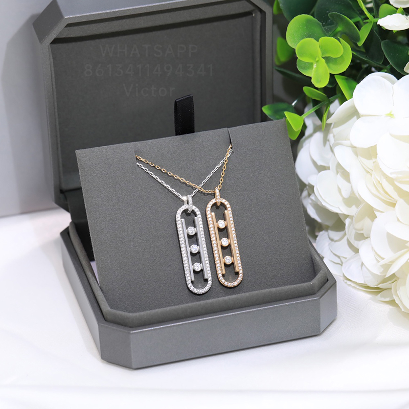 

Messiika MOVE 10TH necklace for woman designer diamond crystal Sterling Silver highest counter quality classic style jewelry Never fade anniversary gift 020